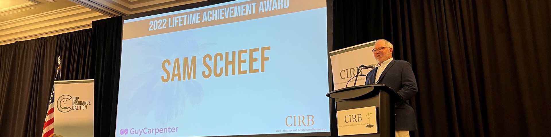 Sam Scheef Wins Lifetime Achievement Awards Wide Banner